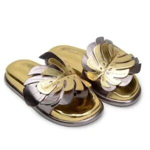 FARM RIO Monstera Atomic Sandal Golden US7 EU38